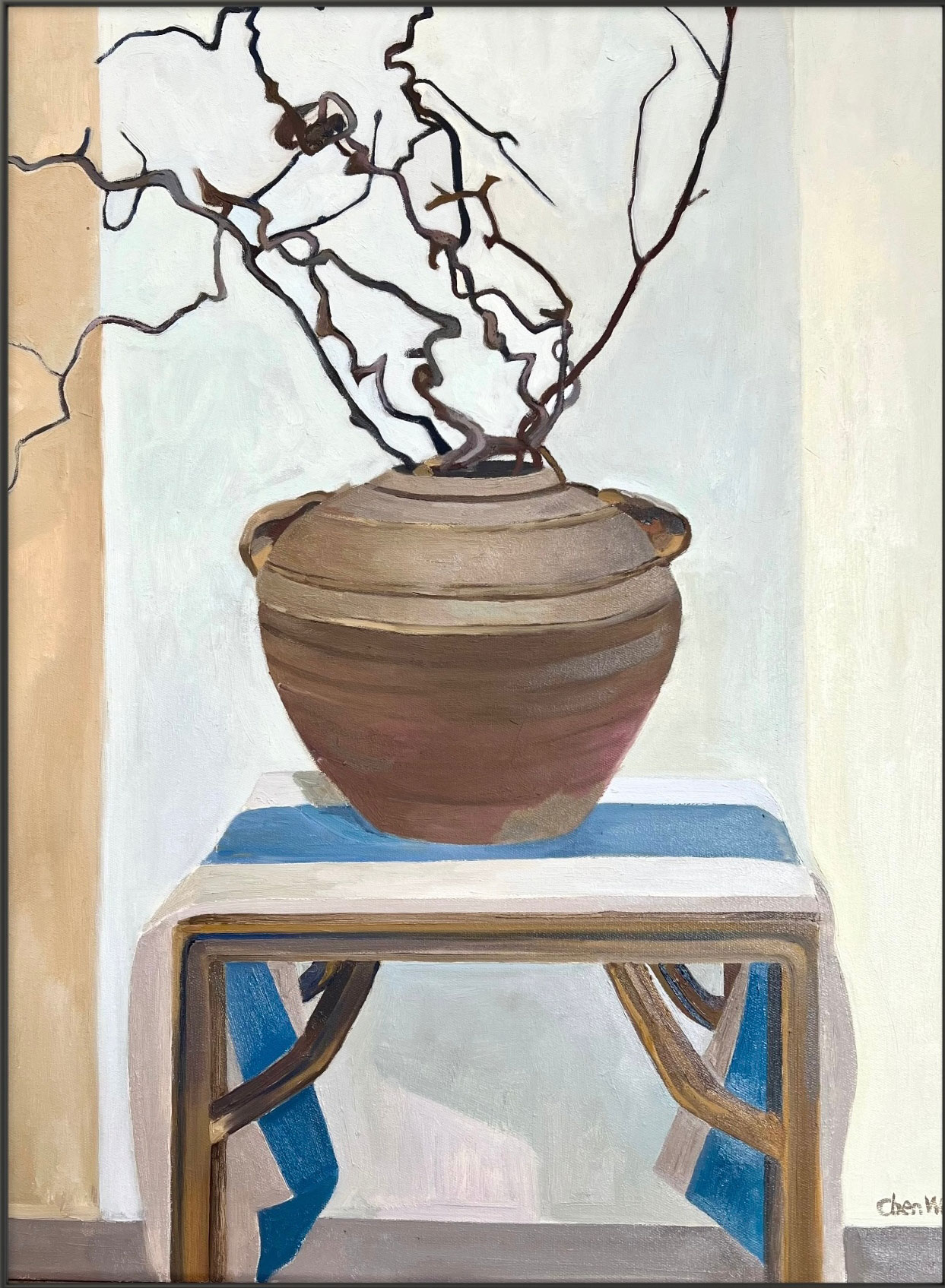 Earthen Vessel with Branches